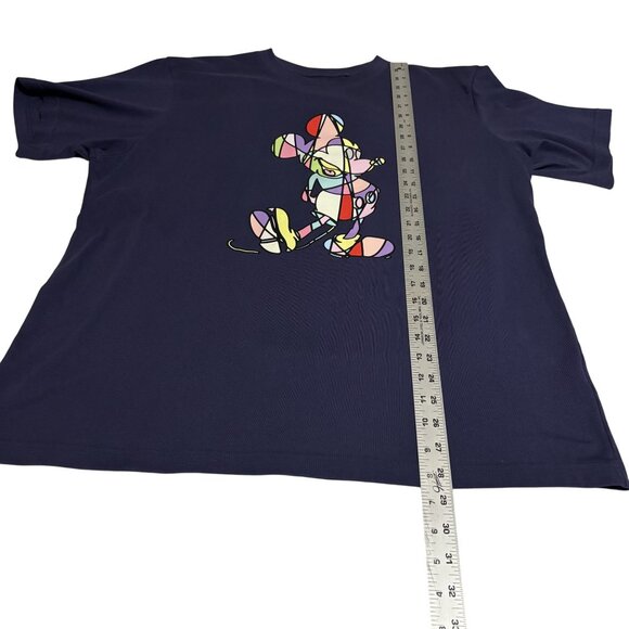 Disney X Uniqlo UT Stained Glass Mickey Graphic Tee purple XL 100% Cotton Made I - Picture 6 of 7